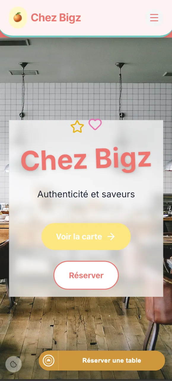 Version mobile - Chez Bigz